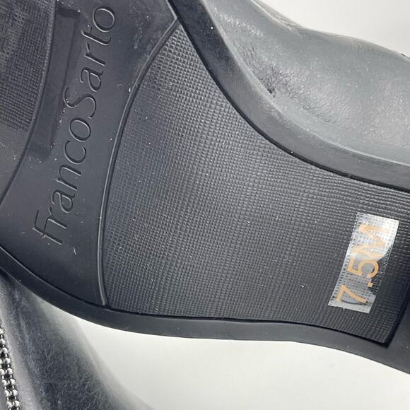 Franco Sarto Lauralei Black Leather Upper Tall Boots Size 7.5M NWOB - Picture 8 of 9